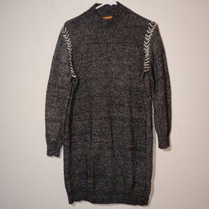 One A Marled Mock Neck Chunky Knit Sweater Dress Size 2X